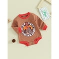 thumbnail image 3 of Bagilaanoe Newborn Baby Girl Boy Oversized Romper Sweatshirt Long Sleeve Bodysuits Print Pullover 3M 6M 12M 18M Infant Casual Tee Tops, 3 of 9