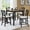 Beige,Black,Oak#2, variant on Dining Sets 5 Piece Wooden Dining Table Set, Kitchen Table Set with a Rectangular Table and 4 Upholstered Chairs, Wooden Dining Room Table with Crystal Decoration and Chairs Set, Silver grey,Wooden D