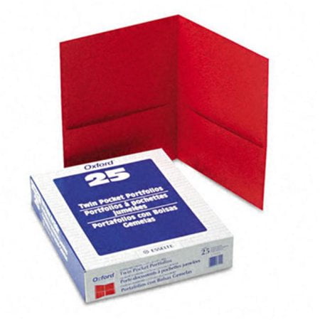 Esselte Pendaflex Twin-Pocket Portfolio Embossed Leather Grain Paper