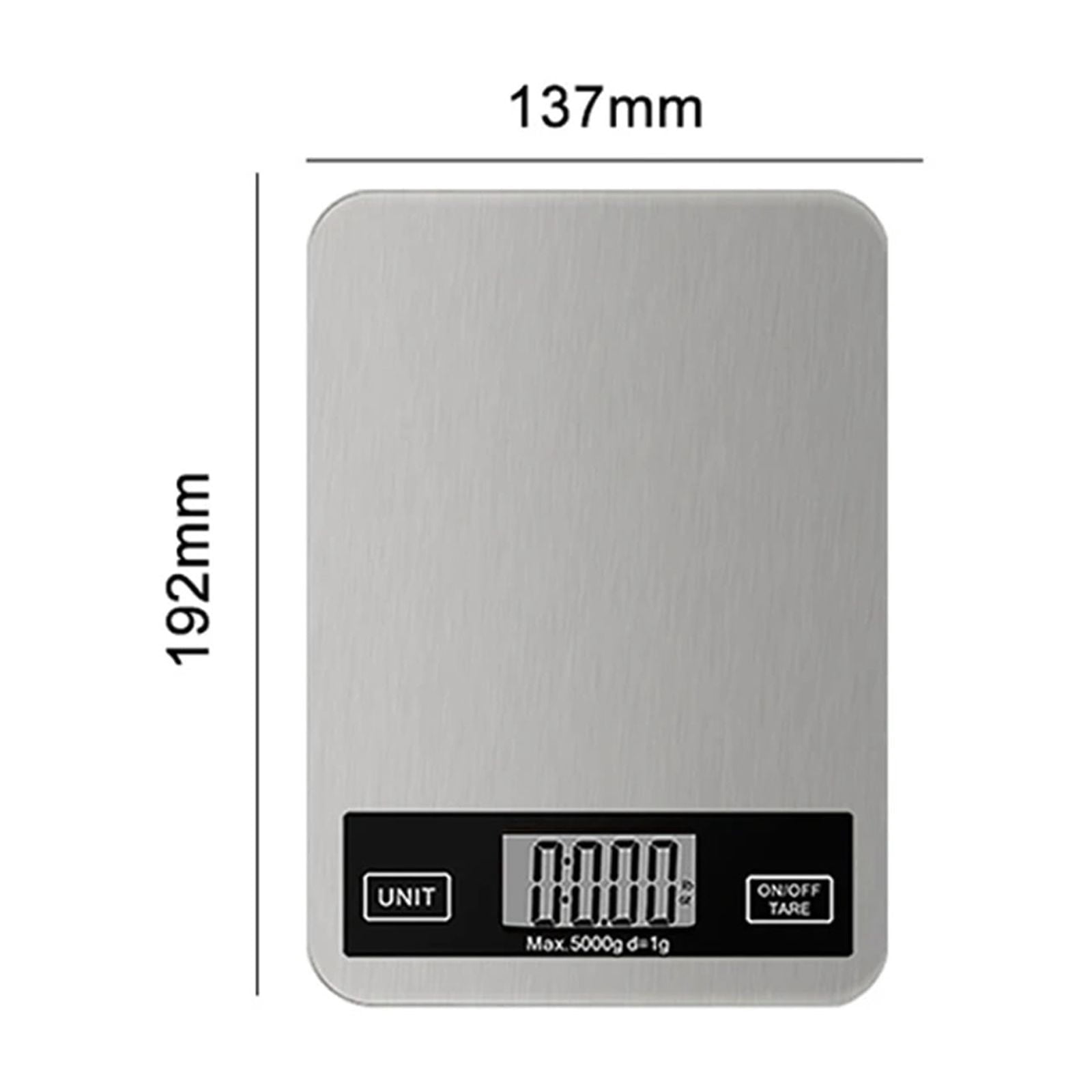 5kg Stainless Steel Kitchen Scale Weighing Scale Food Diet Postal Balance Measuring Tool LCD Electronic Cooking Scale - High Precision