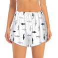 thumbnail image 2 of Balery Cute Shark Pantalones cortos deportivos para mujer con forro y dos bolsillos, elásticos, para entrenamiento, gimnasio, yoga-XX-Large, 2 of 7