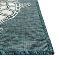 thumbnail image 4 of Transocean CRE91841394 Liora Manne Carmel Seaturtles Indoor & Outdoor Rug, Teal - 8 ft. 10 in. x 11 ft. 9 in., 4 of 7