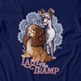 thumbnail image 3 of Disney Lady And The Tramp Men's Doily Couple T-Shirt (Iris Navy, S-XXXL), 3 of 4