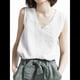 thumbnail image 1 of Camisetas de Tirantes de Verano con Cuello en V para Mujer, Informales, de Algodón y , Sin Mangas, Cómodas y Transpirables. L, 1 of 3