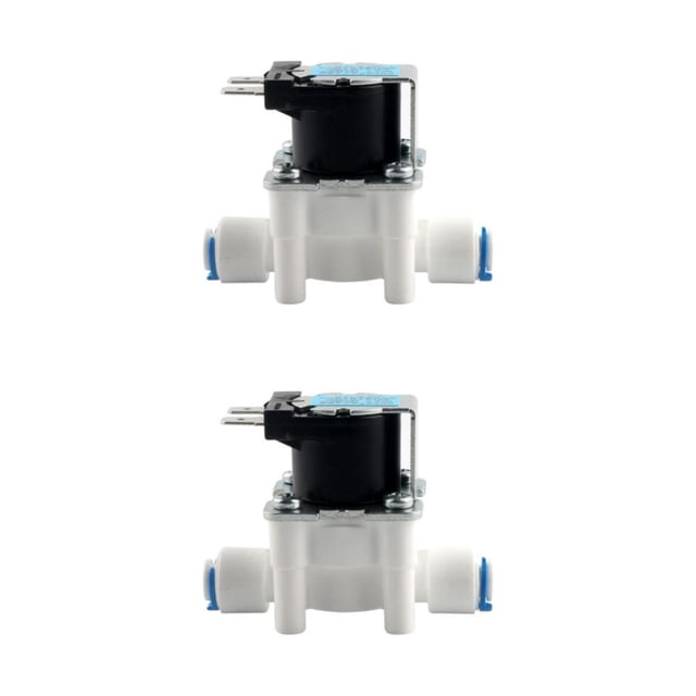 sweethay 24V 1/4 Inlet Water Solenoid Valve Quick Connect for RO Reverse Osmosis Tipo 1 2piezas