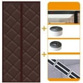 thumbnail image 1 of Heavy Duty Insulated Thermal Door Curtain For Enhanced Home Energy Efficiency Winter Cold Stopper Full Coverage Barrier 2PCS, 1 of 4