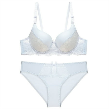 Summer Savings Clearance! Ynynloco Womens Bra and Panty Sets - Seamless Bralettes Lace Lingerie Sexy Comfortable Sports V Neck Bra Thongs