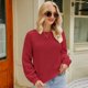thumbnail image 1 of 2023 otoño e invierno nuevo suéter europeo y americano diseño de mujer suéter de cuello redondo suelto suéter, 1 of 3