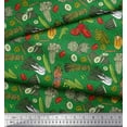 thumbnail image 2 of Soimoi Satin Silk Fabric Dot & Mix Vegetable Print Fabric by Yard 42 Inch Wide, 2 of 3