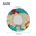 thumbnail image 6 of Kll Cool Dino Playing Skateboard Pattern Shower Cap & Bath Cap For Women,Reversible Oversized Waterproof Shower Caps For All Hair Lengths,Elastic Reusable Bathing Hair Cap, 6 of 9