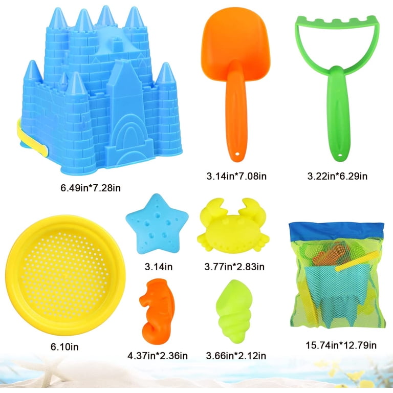 Toy Life 9-Piece Beach Sand Toy Set with Mesh Bag photo 4