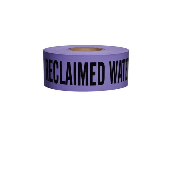 Non-Detectable Underground Tape - Caution Buried Reclaimed Water Line Below - 3" X 1000 Ft Roll (8 Roll/Case)