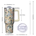 thumbnail image 2 of OBREWU Pioneer Flower Tumbler with Handle and Lid,40oz Pioneer Flower Double Wall Vacuum Insulated Tumbler,Pioneer Flower Cups Gift for Women and Men, 2 of 7