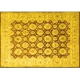 thumbnail image 1 of Ahgly Company Machine Washable Indoor Rectangle Persian Yellow Traditional Area Rugs, 5' x 7', 1 of 4