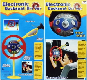 electronic backseat driver steering wheel toy