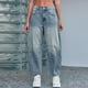 thumbnail image 5 of WILLBEST Jeans Mujer Pantalones Vaqueros de Tiro Medio para Mujer, de Pierna Ancha, Cortos, Cómodos, Elásticos, Holgados, Estilo Boyfriend Con Bolsillos, Ropa Informal Grande, 5 of 8