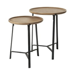 Brown Wood Round Top Accent Table With Three-Legged Base Brown Wood Round Top Accent Table With Three-Legged Base