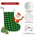 thumbnail image 5 of Yiaed Buffalo Plaid Green Black Print Christmas Stockings, Christmas Stockings Hanging Ornaments, Christmas Stockings for Family Christmas Holiday Decorations, 5 of 7
