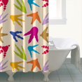 thumbnail image 4 of Colorful Dinosaur Footprints Pattern Shower Curtain 72"x84" ,Bathroom Decorative Shower Curtains Set with 12 Hooks,Modern Waterproof Washable Shower Curtain, 4 of 6