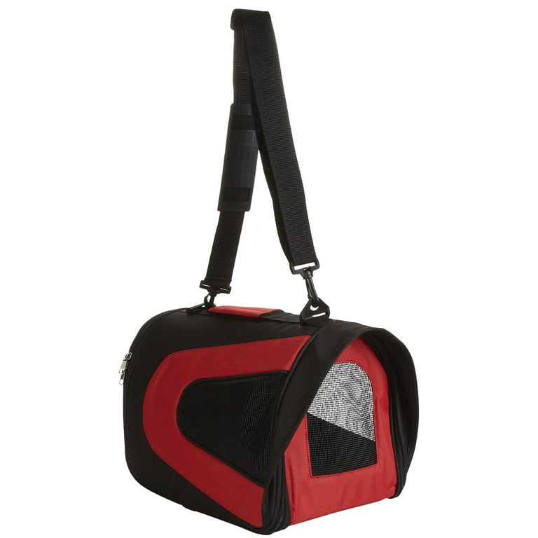 Pet Life Airline Approved Folding Zippered Sporty Mesh Pet Carrier