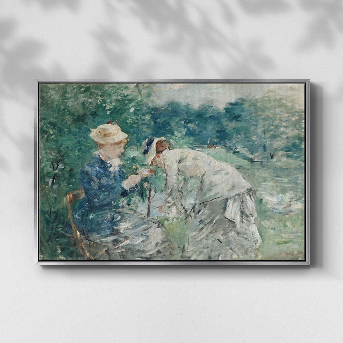 Vintage Botanical Print-LV By Wexford Home Framed in Silver Wood Gallery Wrapped Canvas 17 in. x 25 in.