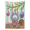 thumbnail image 3 of Ambesonne Christmas Tablecloth Rectangular Table Cover, Kitten Gift and Tree, 60"x90", Multicolor, 3 of 4