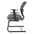 Professional Air Grid Back Visitor's Chair with Gray Mesh Back and