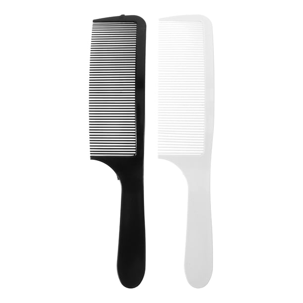 Juego de 2 peines curvos de peluquero, peine curvo de peluquero con parte superior plana, peine ergonómico para cortes de pelo y peinado para salón en casa.