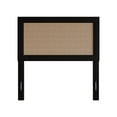 thumbnail image 3 of Castle Place Classic Rattan Twin Wooden Headboard, Black, 3 of 8