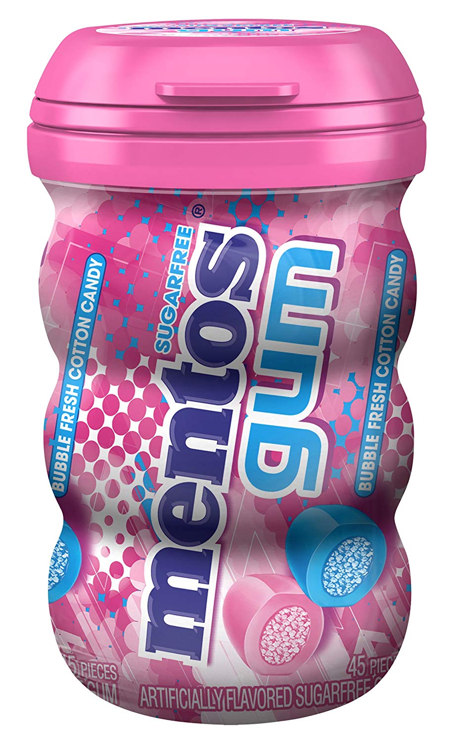 Mentos Gum Big Bottle Curvy, Bubble Fresh Cotton Candy - Walmart.com