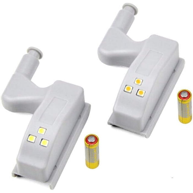 Luz de bisagra LED Universal para el hogar, cocina, oficina, puerta, luz de puerta de armario de hotel, interruptor automático, lámpara de iluminación blanca fría, luz nocturna de armario (pilas