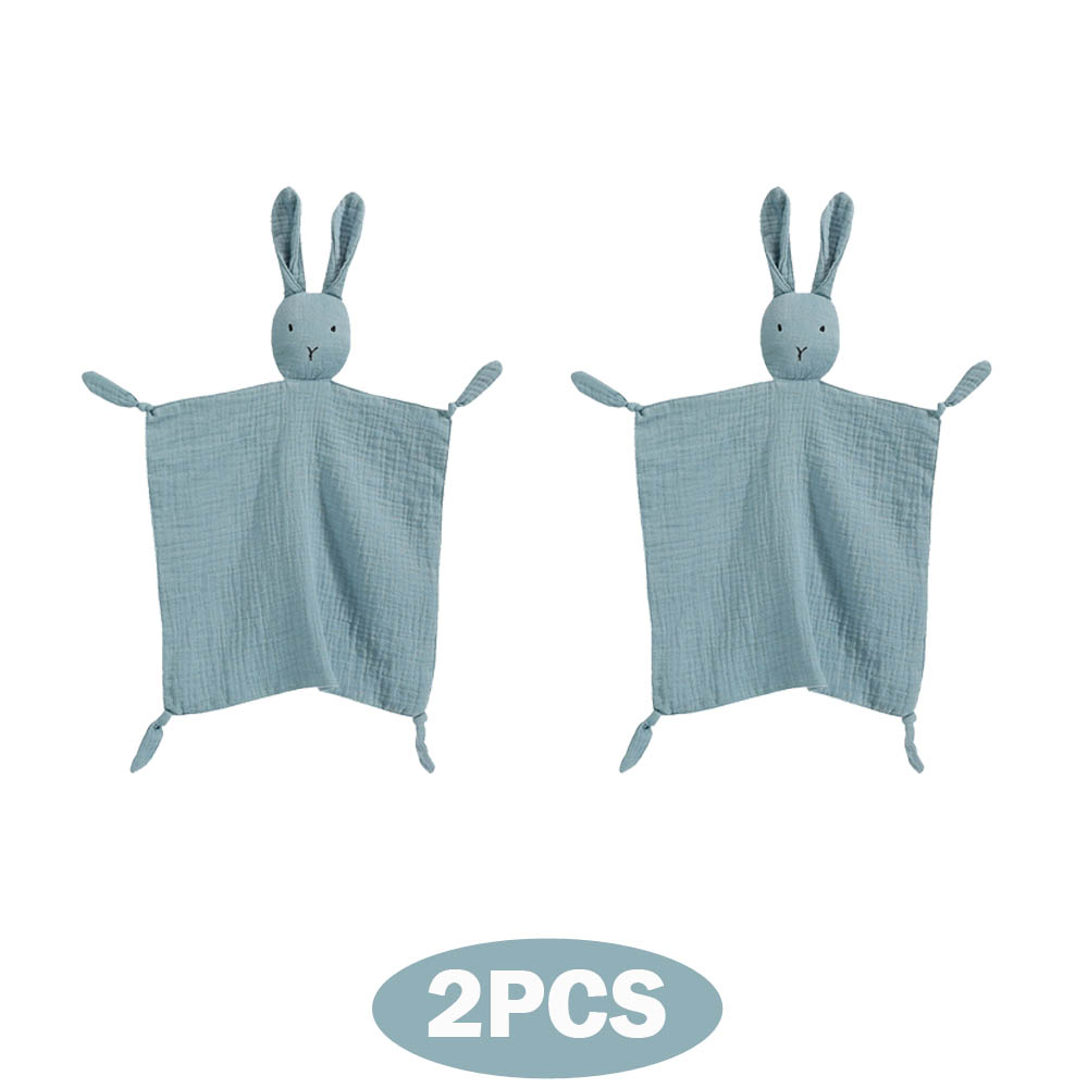 2pcs Baby Security Blanket for Unisex,Cotton Muslin Baby Lovey, Soft