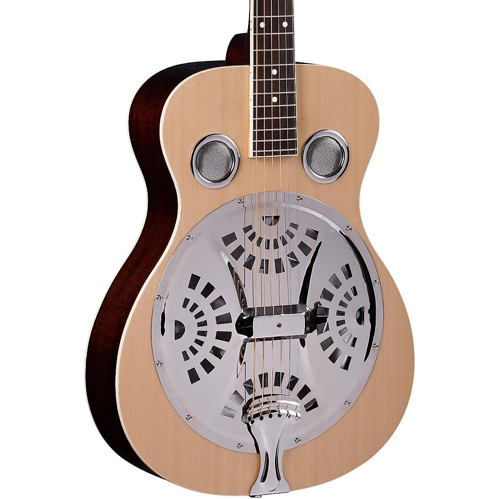 Regal RD40 Round Neck Resonator Guitar Natural