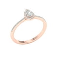 thumbnail image 2 of Imperial 1/3 Ct TDW Pear Diamond Halo Engagement Ring in 10K Rose Gold (H-I, I2), 2 of 4
