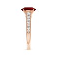 thumbnail image 3 of ANGARA Vintage Inspired Oval Lab Grown 2 Ct Ruby Engagement Ring with Milgrain for Women in 14K Rose Gold (Size-9x7mm) | July Birthstone, Anniversary, Jewelry Gift for Women | Lab-Grown Ruby Ring, 3 of 7