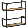 thumbnail image 3 of vidaXL Wall Shelf 60x20x60 cm Rough Mango Wood, 3 of 5