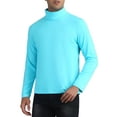 thumbnail image 1 of INSPIRAR CHIC Suéter de Cuello Alto para Hombre de Manga Larga Tejido Pullover T-Shirt M Azul Brillante, 1 of 6