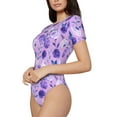 thumbnail image 2 of Naloa Violet Women's Short-Sleeved Onesie, One-Piece Swimsuit for Parties, dates, clubs - X-Large, 2 of 9