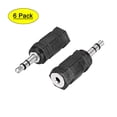 thumbnail image 1 of Adaptador de Conector Macho de 0.14'' a Hembra de 0.1'' Uxcell 6Pcs para Convertir Cable de Audio y Video Estéreo, 1 of 5