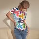 thumbnail image 3 of Balery Colorful Butterflies Body de cuello redondo de manga corta para mujer Tops de manga corta Tops básicos-XX-Large, 3 of 7