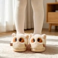 thumbnail image 2 of Kids Cat Plush Slippers, Winter Warm Cartoon Slip On House Slippers, Thick Non Slip Sole Indoor Bedroom Slippers for Girls Boys 5-13 Years, 2 of 8