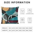 thumbnail image 5 of Modern Turquoise Decor Pillow Covers Geometric Circles Gird Throw Pillow Covers For Bed Couch Sofa Black Grey Cushion Covers Stripe Swirls Modern Graphic Decorative Square Pillow Cases, 5 of 5