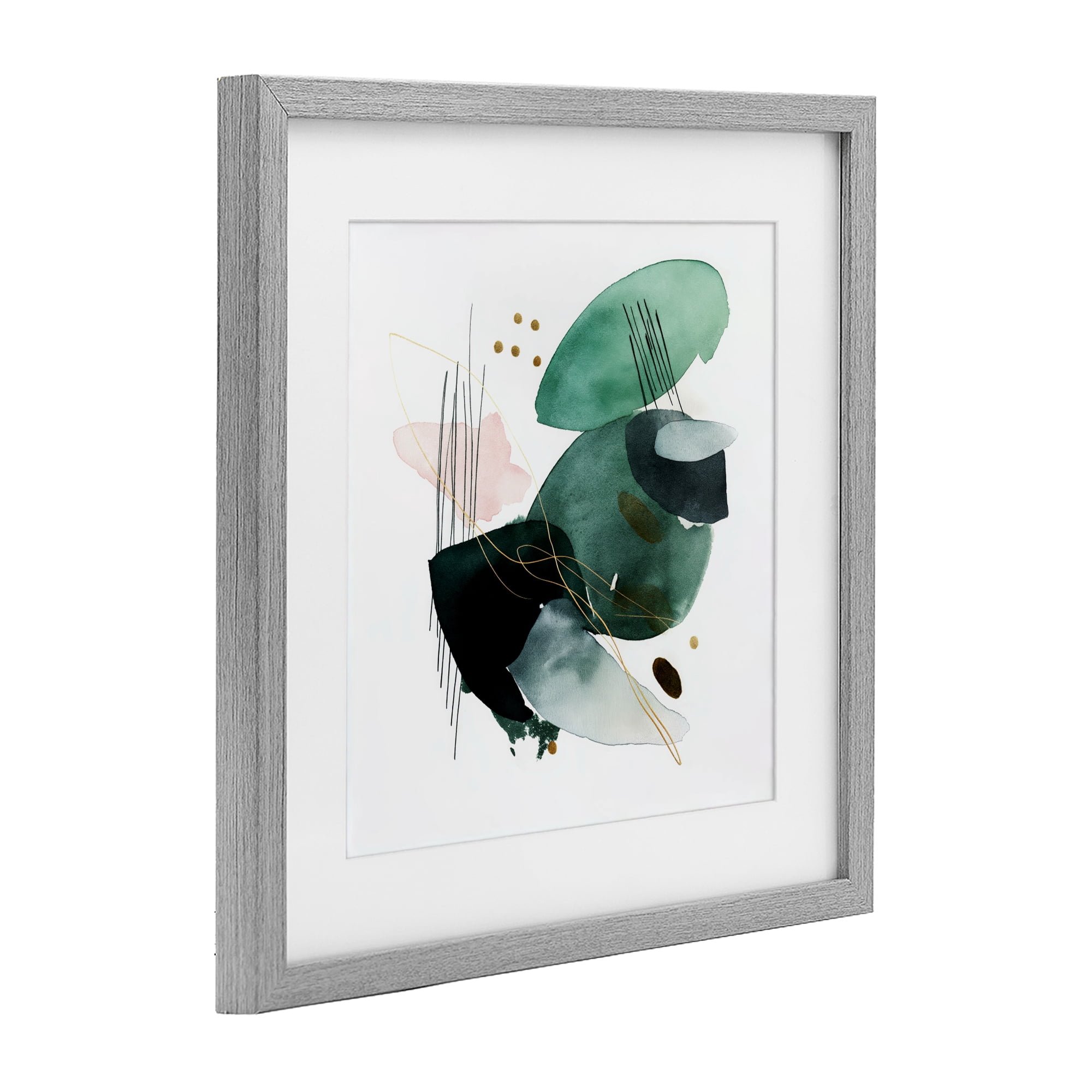 Stupell Industries Verdant Horizon Shapes Gray Framed Print Under Glass, design by Svetlana Aleynikova