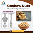 thumbnail image 2 of Al Hossain Raw Cashew Nuts Unsalted 8.8oz (250g) – Premium Natural Cashews, Gluten-Free, Vegan, High Protein & Heart-Healthy Snack Nuts, 2 of 5
