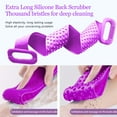 thumbnail image 2 of AAOMASSR Silicone Back Scrubber for Shower,Soft Bath Belt Scrubber,Body Brush For Bathing for Back Cleansing and Exfoliating, Back Massage and All Body to Remove Ash and Mud-Purple, 2 of 2