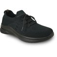 thumbnail image 1 of vangelo Women Professional Slip Resistant Lace Up Work Sneaker for Food Service Health Care Nurse ARIA-1 Black, 1 of 7