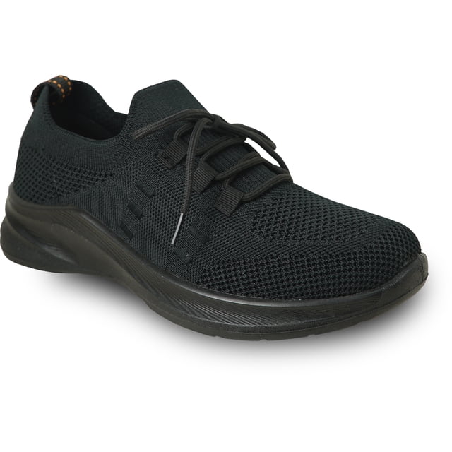 vangelo Women Professional Slip Resistant Lace Up Work Sneaker for Food Service Health Care Nurse ARIA-1 Black