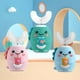 thumbnail image 3 of Cepillo de dientes eléctrico sónico de 360 grados, cargador USB tipo U para niños, cepillo de dientes automático de silicona inteligente con dibujos animados, luz azul, 3 of 4
