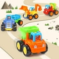 thumbnail image 6 of Inertia Toy Early Educational Toddler Baby Toy Friction Powered Cars Push and Go Cars Tractor Bulldozer Dumper Cement Mixer Engineering Vehicles Toys for Children Boys Girls Kids Gift 4PCS, 6 of 7