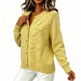 thumbnail image 5 of NSLGXD Womens Embroidered Knit Cardigan Sweaters Plus Size Crewneck Button Down Floral Cardigans Jackets, 5 of 6